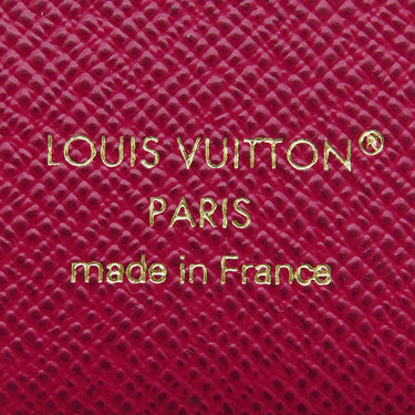 ルイヴィトン LOUIS VUITTON ポルトフォイユ ヴィクトリーヌ M41938 フューシャ モノグラムキャンバス 三つ折り財布 ゴールド金具 茶 ピンク