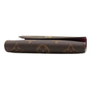 ルイヴィトン LOUIS VUITTON ポルトフォイユ ヴィクトリーヌ M41938 フューシャ モノグラムキャンバス 三つ折り財布 ゴールド金具 茶 ピンク