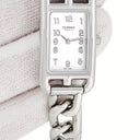 腕時計 エルメス HERMES ナンタケット NA2.110.220 クオーツ レディース シルバー アラビア 角型 チェーンブレス