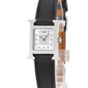 腕時計 エルメス HERMES Hウォッチ ミニ TPM HH1.110 クオーツ レディース 純正ダイヤ ホワイト シェル スクエア