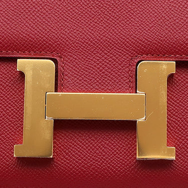 エルメス HERMES コンスタンス3 24 ルージュグレナ ヴォーエプソン ショルダーバッグ ゴールド金具 ボルドー