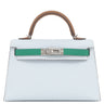 エルメス HERMES ミニケリードゥ 外縫い ブループリュム×ヴェールジェイド×ゴールド ヴォーエプソン 2WAYバッグ シルバー金具 ショルダー トリコロール