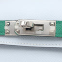 エルメス HERMES ミニケリードゥ 外縫い ブループリュム×ヴェールジェイド×ゴールド ヴォーエプソン 2WAYバッグ シルバー金具 ショルダー トリコロール