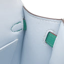 エルメス HERMES ミニケリードゥ 外縫い ブループリュム×ヴェールジェイド×ゴールド ヴォーエプソン 2WAYバッグ シルバー金具 ショルダー トリコロール