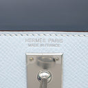 エルメス HERMES ミニケリードゥ 外縫い ブループリュム×ヴェールジェイド×ゴールド ヴォーエプソン 2WAYバッグ シルバー金具 ショルダー トリコロール