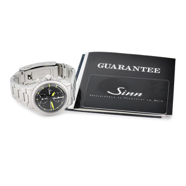 腕時計 ジン SINN 356 ユーロフリーガー 2 356.EURO.FLIEGER II 自動巻き メンズ 新品同様 ブラック クロノグラフ デイト 限定