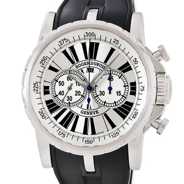 腕時計 ロジェデュブイ ROGER DUBUIS エクスカリバー クロノグラフ EX45 78 9 3.7AR 自動巻き メンズ シルバー スモールセコンド 限定