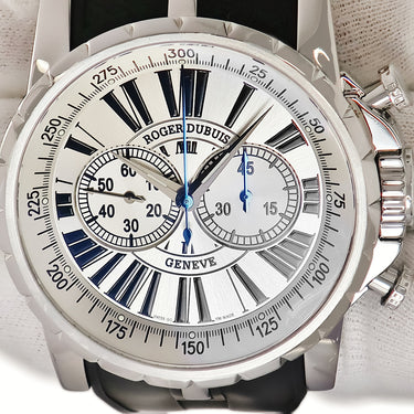 腕時計 ロジェデュブイ ROGER DUBUIS エクスカリバー クロノグラフ EX45 78 9 3.7AR 自動巻き メンズ シルバー スモールセコンド 限定