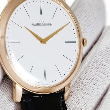腕時計 ジャガールクルト JAEGER LECOULTRE マスター ウルトラスリム 1907 Q1292520 120.2.79 手巻き メンズ K18PG無垢 極薄型 バー