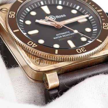 腕時計 ベル&ロス BELL＆ROSS BR-03 ダイバー ブラウン ブロンズ BR03-92-D-BR-BR/SCA 自動巻き メンズ デイト 逆回転防止ベゼル 限定