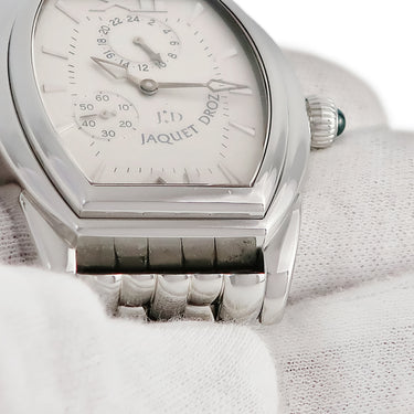 腕時計 ジャケ・ドロー Jaquet Droz トノー GMT ヴォヤージュ2000 J001130003 手巻き メンズ シルバー スモールセコンド