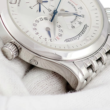腕時計 ジャガールクルト JAEGER LECOULTRE マスター ジオグラフィーク 142.880.922 142.8.92 自動巻き メンズ リザーブドマルシェ GMT デイト