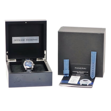腕時計 パネライ PANERAI ラジオミール 42mm ブティック限定 PAM01144 W番 手巻き メンズ W番 ブルー 青 スモールセコンド