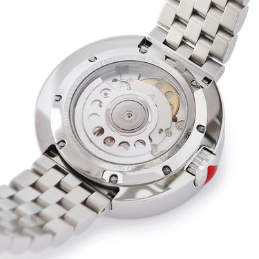 腕時計 アランシルベスタイン ALAIN SILBERSTEIN ロンド GMT OG11 自動巻き メンズ ホワイト デイト シースルーバック 限定