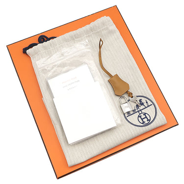 エルメス HERMES バーキン25 カーゴ デゼール×セサミ ヴォースイフト トワルゴエラン ハンドバッグ シルバー金具 茶