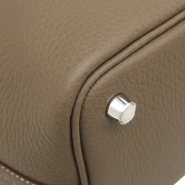 エルメス HERMES ピコタンロック PM エトゥープ トリヨンクレマンス ハンドバッグ シルバー金具 新品 未使用 2025年製 グレージュ