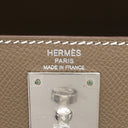 エルメス HERMES ケリー28 外縫い エトゥープ ヴォーエプソン 2WAYバッグ シルバー金具 ハンドバッグ ショルダー