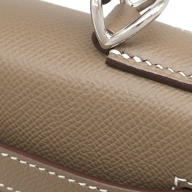 エルメス HERMES ケリー28 外縫い エトゥープ ヴォーエプソン 2WAYバッグ シルバー金具 ハンドバッグ ショルダー