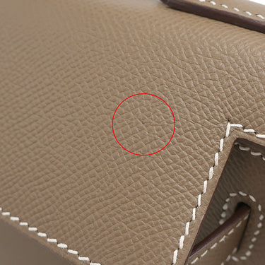 エルメス HERMES ケリー28 外縫い エトゥープ ヴォーエプソン 2WAYバッグ シルバー金具 ハンドバッグ ショルダー