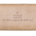 グッチ GUCCI インターロッキングG #110 114984 ブラック レザー グッチシマレザー ベルト シルバー金具 バックル付き 黒 シルバー グッチシマ