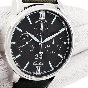 腕時計 グラスヒュッテ オリジナル GLASHUTTE ORIGINAL セネタ クロノグラフ パノラマデイト 1-37-01-03-02-55 自動巻き メンズ スモールセコンド