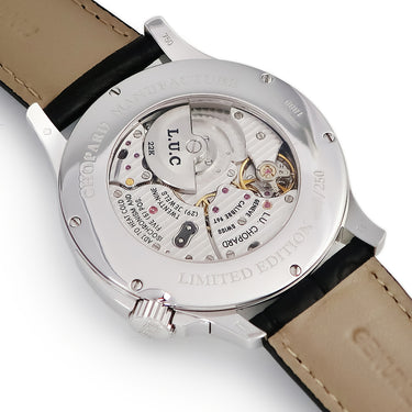 腕時計 ショパール CHOPARD L.U.C テック ツイスト 161888-1002 自動巻き メンズ K18WG無垢 デイト スモールセコンド 青針 限定