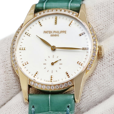 腕時計 パテックフィリップ PATEK PHILIPPE カラトラバ 7122/200R-001 手巻き レディース K18RG無垢 純正ダイヤ スモールセコンド