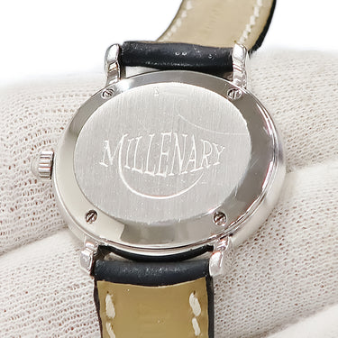 腕時計 オーデマピゲ AUDEMARS PIGUET ミレネリー 77161ST.O.002VS.01 自動巻き レディース ホワイト ブルー デイト アラビア