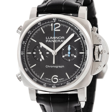 腕時計 パネライ PANERAI ルミノール クロノ PAM01109 Y番 自動巻き メンズ Y番 ブラック クロノグラフ タキメーター スモールセコンド