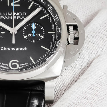 腕時計 パネライ PANERAI ルミノール クロノ PAM01109 Y番 自動巻き メンズ Y番 ブラック クロノグラフ タキメーター スモールセコンド