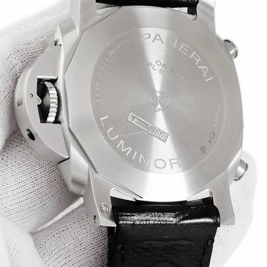 腕時計 パネライ PANERAI ルミノール クロノ PAM01109 Y番 自動巻き メンズ Y番 ブラック クロノグラフ タキメーター スモールセコンド
