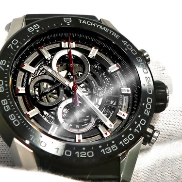 腕時計 タグホイヤー TAG Heuer カレラ キャリバー ホイヤー01 CAR2A1Z.FT6044 自動巻き メンズ クロノグラフ デイト ブラック PVD