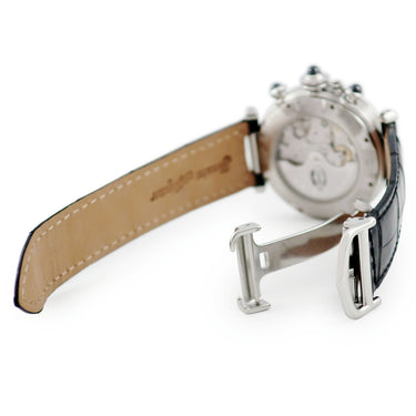 腕時計 カルティエ Cartier パシャ 38mm クロノグラフ 2004年冬季限定モデル W3107355 自動巻き メンズ グレー デイト ギョウシェ