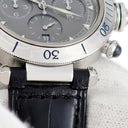 腕時計 カルティエ Cartier パシャ 38mm クロノグラフ 2004年冬季限定モデル W3107355 自動巻き メンズ グレー デイト ギョウシェ