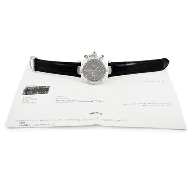 腕時計 カルティエ Cartier パシャ 38mm クロノグラフ 2004年冬季限定モデル W3107355 自動巻き メンズ グレー デイト ギョウシェ