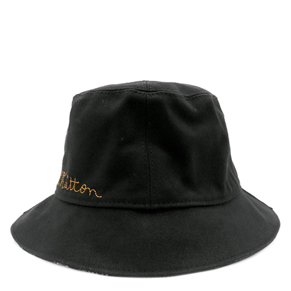 DOLCE&GABBANA バケットハット ブラック ゴールドロゴ Dolce＆Gabbana】ドルチェアンドガッバーナ『ロゴ バケットハット