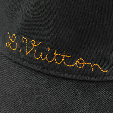 ルイヴィトン LOUIS VUITTON ボネ ディストーテッド ダミエ MP2947 ブラック コットン 60 ハット 黒 帽子 バケットハット