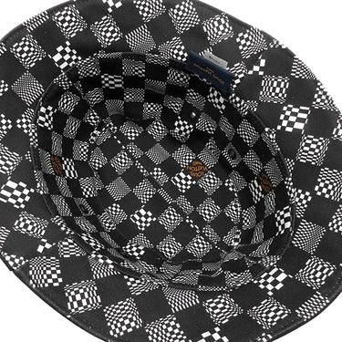 ルイヴィトン LOUIS VUITTON ボネ ディストーテッド ダミエ MP2947 ブラック コットン 60 ハット 黒 帽子 バケットハット