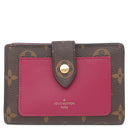 ルイヴィトン LOUIS VUITTON ポルト フォイユ ジュリエット M69433 フューシャ モノグラムキャンバス レザー 二つ折り財布 ゴールド金具 茶 ボルドー