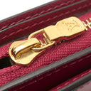 ルイヴィトン LOUIS VUITTON ポルト フォイユ ジュリエット M69433 フューシャ モノグラムキャンバス レザー 二つ折り財布 ゴールド金具 茶 ボルドー
