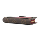 ルイヴィトン LOUIS VUITTON ポルト フォイユ ジュリエット M69433 フューシャ モノグラムキャンバス レザー 二つ折り財布 ゴールド金具 茶 ボルドー