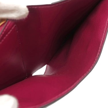 ルイヴィトン LOUIS VUITTON ポルト フォイユ ジュリエット M69433 フューシャ モノグラムキャンバス レザー 二つ折り財布 ゴールド金具 茶 ボルドー