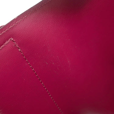 ルイヴィトン LOUIS VUITTON ポルト フォイユ ジュリエット M69433 フューシャ モノグラムキャンバス レザー 二つ折り財布 ゴールド金具 茶 ボルドー