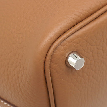 エルメス HERMES ピコタンロック PM ゴールド トリヨンクレマンス ハンドバッグ シルバー金具 新品 未使用 2025年製 茶