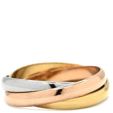 カルティエ Cartier トリニティSM ホワイトゴールド×イエローゴールド×ピンクゴールド K18WG K18YG K18PG #51(JP11) リング 指輪 3連 3カラー 3ゴールド18K 750 11号