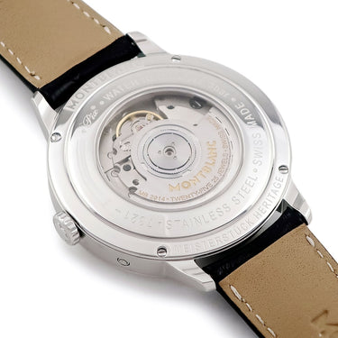 腕時計 モンブラン Montblanc ヘリテイジ スピリット ムーンフェイズ 111620 自動巻き メンズ メーカーOH済 デイト シルバー