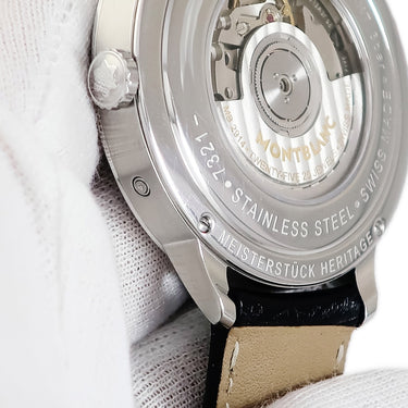 腕時計 モンブラン Montblanc ヘリテイジ スピリット ムーンフェイズ 111620 自動巻き メンズ メーカーOH済 デイト シルバー