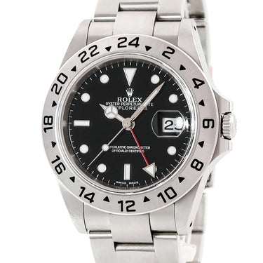 腕時計 ロレックス ROLEX エクスプローラーII 16570 P番 自動巻き メンズ 未使用 デッドストック P番 ブラック GMT ベンツ針