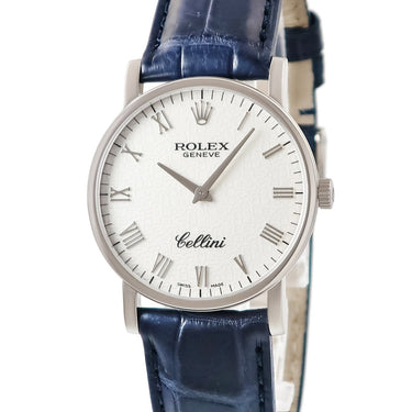 腕時計 ロレックス ROLEX チェリーニ 5115/9 ランダム番 手巻き メンズ ランダム番 K18WG無垢 アイボリー コンピューター文字盤