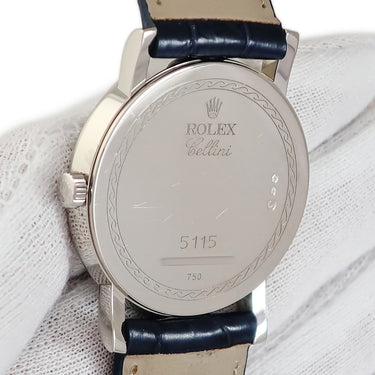 腕時計 ロレックス ROLEX チェリーニ 5115/9 ランダム番 手巻き メンズ ランダム番 K18WG無垢 アイボリー コンピューター文字盤